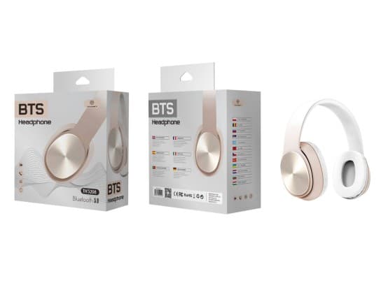Bluetooth Hörlurar i Guld - Stereo BT med inbyggd Mikrofon