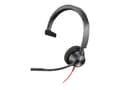 Miniatyrbilde 3 av 5: Poly Blackwire 3310 - Blackwire 3300 series - hodesett - on-ear - kablet - USB-A - svart - Certified for Microsoft Teams, UC-sertifisert