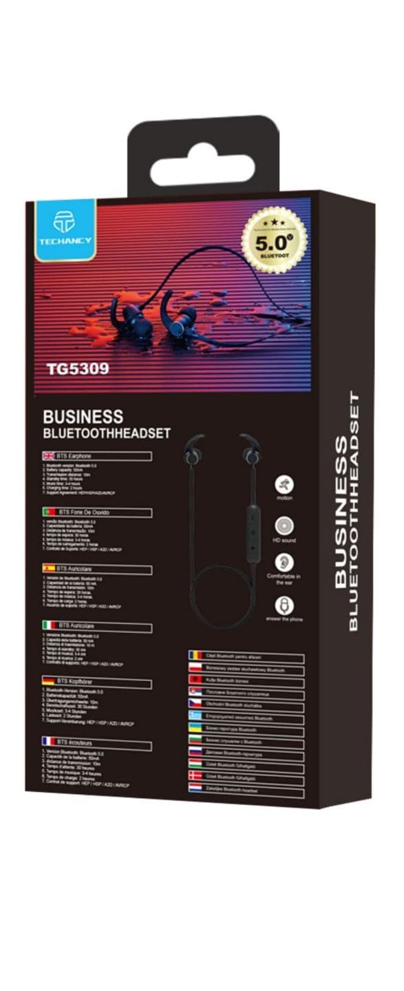 Bluetooth Hörlurar In-Ear 5.0 - Skydd mot svett och Regn