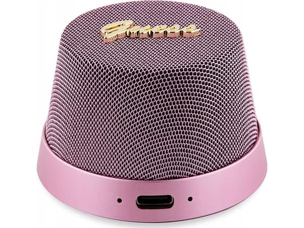 Kuulokkeet Guess Bluetooth-kaiutin GUWSC3ALSMP STAND MAGNETIC SCRIPT METAL vaaleanpunainen