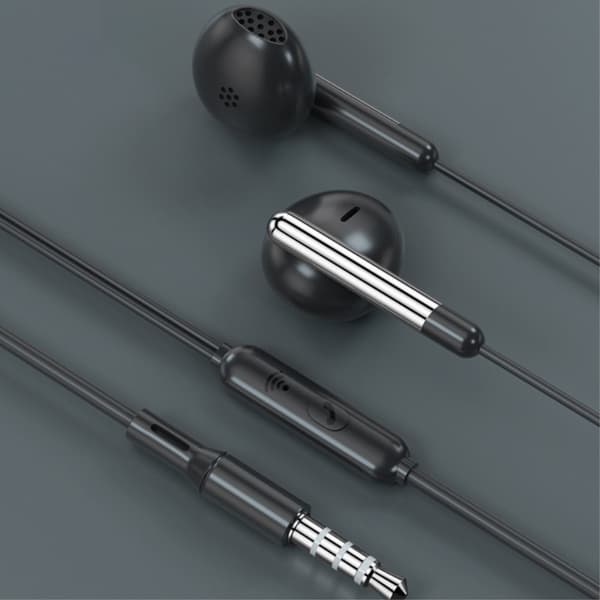 TIANSTON 3,5 mm AUX in-ear hovedtelefoner ledning med mikrofon