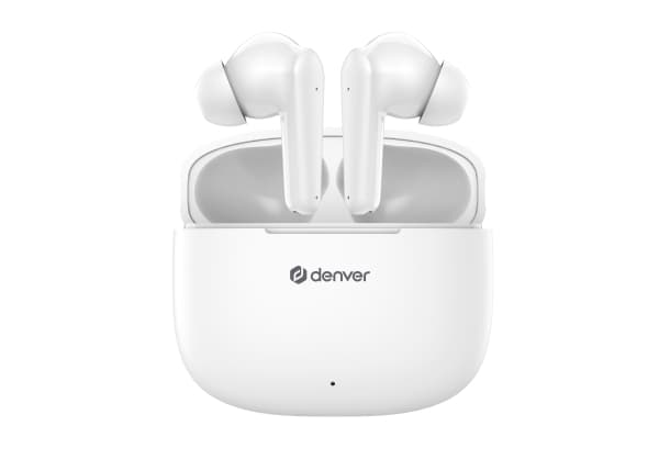 DENVER TWE-48W - True wireless-hörlurar med mikrofon - inuti örat - Bluetooth - vit