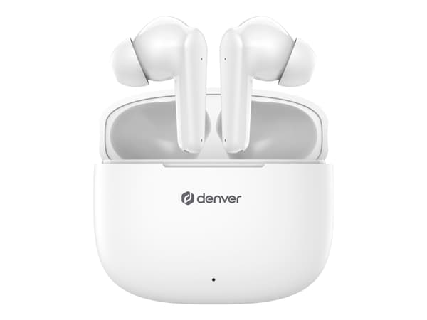 DENVER TWE-48W - True wireless-hörlurar med mikrofon - inuti örat - Bluetooth - vit