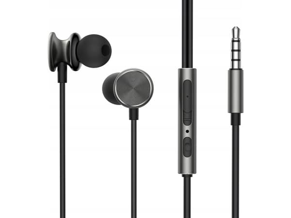 Joyroom Wired Series JR-EW03 kablede in-ear-hodetelefoner - mørkegrå