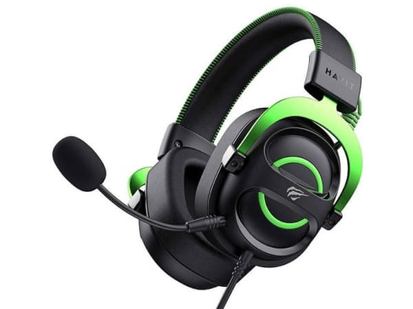 Havit H2002E - gaming headphones, black and green