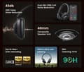 Miniatyrbilde 3 av 5: Ugreen HiTune Max5, Ledning & Trådløs, Samtaler/musikk, Hodesett, Sort