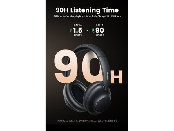 Ugreen HiTune Max5, Ledning & Trådløs, Samtaler/musikk, Hodesett, Sort