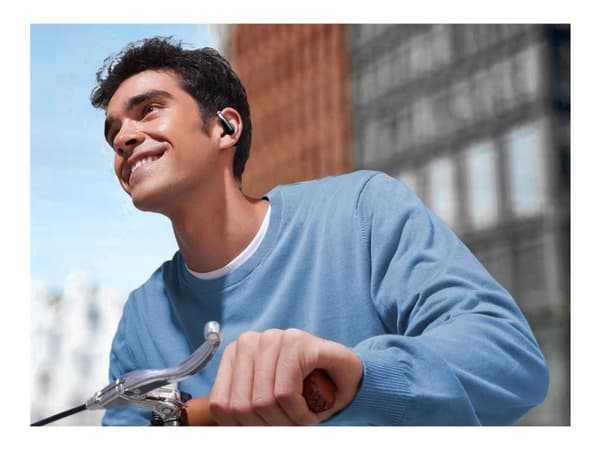 Soundcore AeroFit - True wireless-hörlurar med mikrofon - öppet öra - montering över örat - Bluetooth - svart