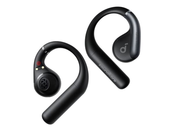 Soundcore AeroFit - True wireless-hörlurar med mikrofon - öppet öra - montering över örat - Bluetooth - svart