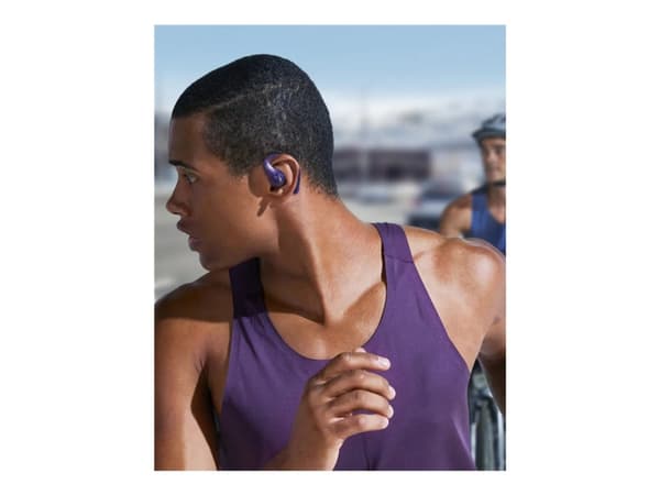 Soundcore AeroFit Pro - True wireless-hörlurar med mikrofon - öppet öra - montering över örat - Bluetooth - elpurpurfärgad