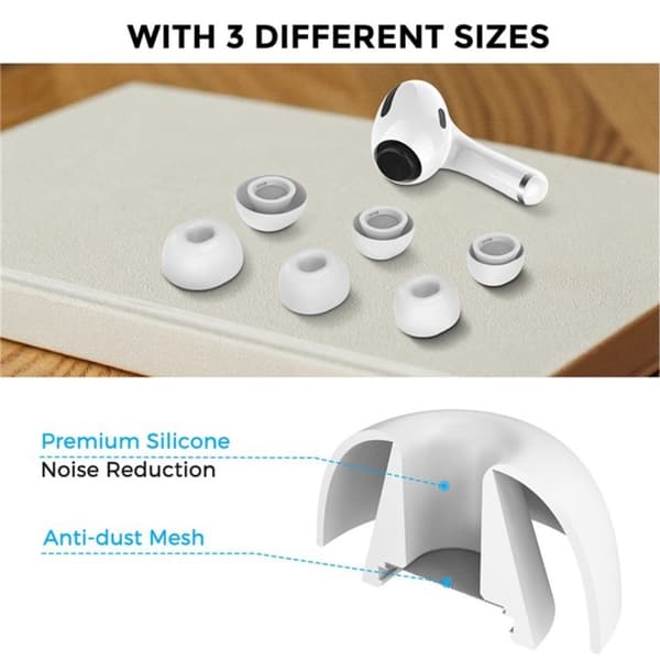 2 paria kuulokekärkiä Apple AirPods Pro 2:lle, koko: S+L
