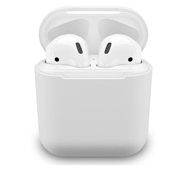 Beskyttelsesetui i silikone til Apple Airpods, Hvid
