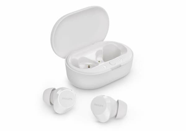 Philips TAT1209WT - True wireless-hodetelefoner med mikrofon - i øret - Bluetooth - hvit
