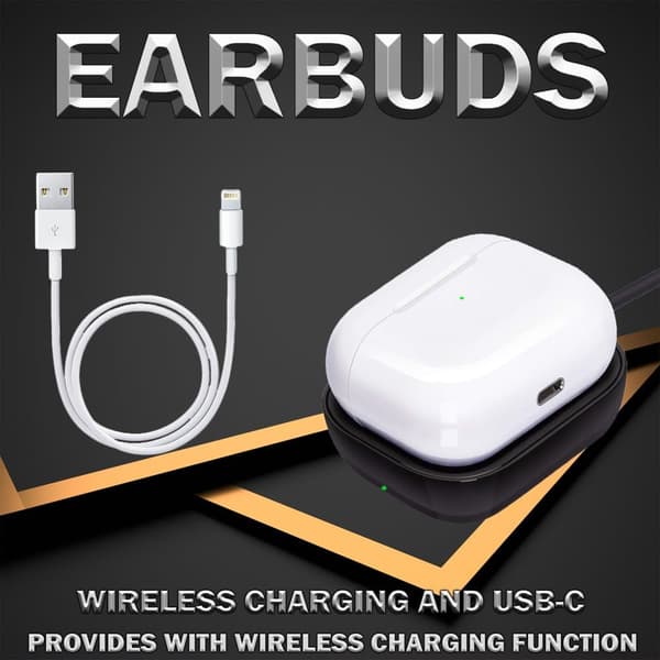 REBENUO RCP90 TWS trådlös Bluetooth hörlurar med Lightning kabel - Case ingår - Högkvalitet - Wireless charging - 5.0BT