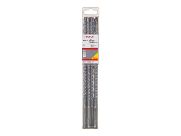 Bosch SDS-plus-5 - Bor - for betong, murverk - 10 deler - 8 mm - SDS-plus - lengde: 265 mm