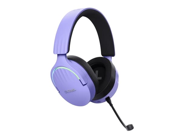 Trust GXT 491P FAYZO - Headset - 7.1-kanals - fullstorlek - Bluetooth/radiofrekvens 2,4 GHz - kabelansluten, trådlös - 3,5 mm kontakt, USB-A via Blue