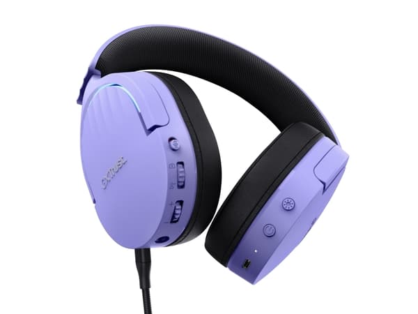Trust GXT 491P FAYZO - Headset - 7.1-kanals - fullstorlek - Bluetooth/radiofrekvens 2,4 GHz - kabelansluten, trådlös - 3,5 mm kontakt, USB-A via Blue