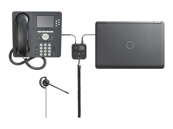 Poly EncorePro 530 - EncorePro 500 series - headset - inuti örat - kabelansluten - Quick Disconnect - svart - UC-certifierad, Certifierad för Skype f