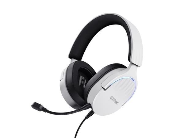 Trust GXT 490W FAYZO - Headset - 7.1-kanals - fullstorlek - kabelansluten - USB-A - vit