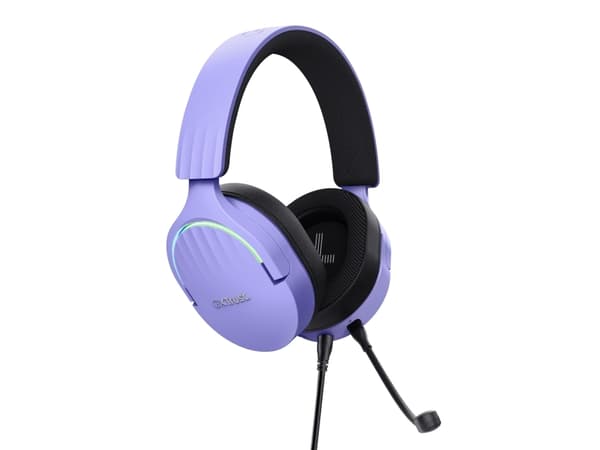 Trust GXT 490P FAYZO - Headset - 7.1-kanals - fullstorlek - kabelansluten - USB-A - lila