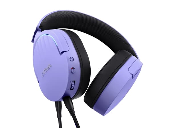 Trust GXT 490P FAYZO - Headset - 7.1-kanals - fullstorlek - kabelansluten - USB-A - lila