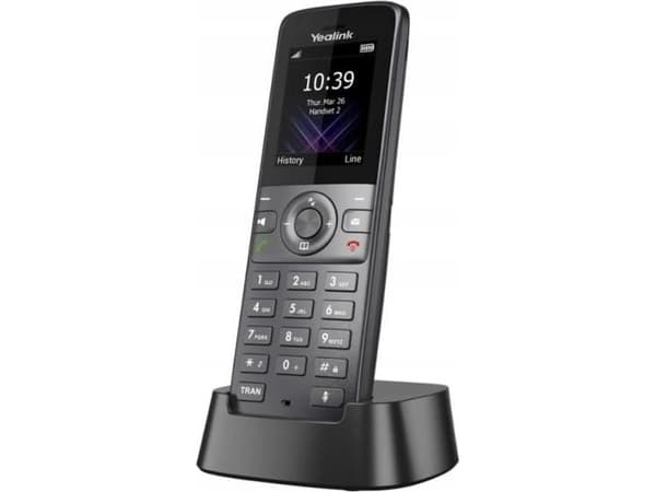 Yealink W74H - Trådløst ekstra håndsett - med Bluetooth-grensesnitt med anrops-ID - DECT - treveis anropskapasitet - romgrå