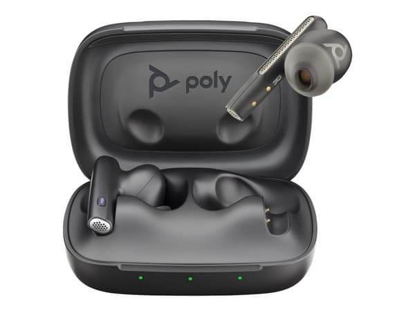 Poly Voyager Free 60+ UC M - Langattomat in-ear-kuulokkeet mikrofonilla - in-ear - Bluetooth - aktiivinen melunvaimennus - USB-A Bluetooth-sovittimen