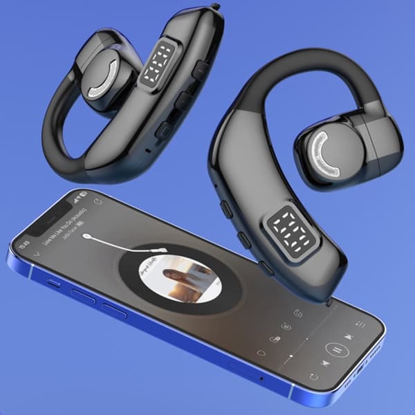 Bluetooth 5.4 yhden korvan kuulokkeet langattomat koukku Valkoinen