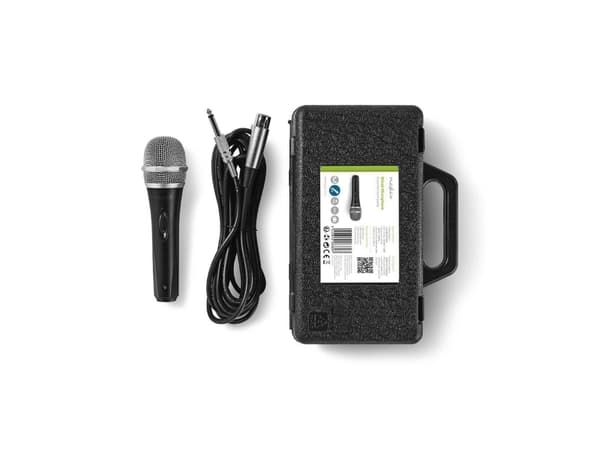 Nedis MPWD50CBK, instrumentmikrofon, 72 dB, 50 - 15000 Hz, 600 ohm (O), trådbunden, XLR-3