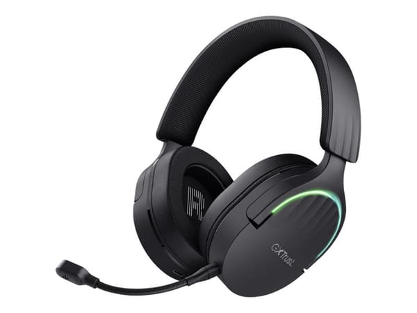 Trust GXT 491 FAYZO - Hodesett - 7,1-kanals - full størrelse - Bluetooth / 2,4 GHz radiofrekvens - kablet, trådløs - 3,5 mm jakk, USB-A via Bluetooth