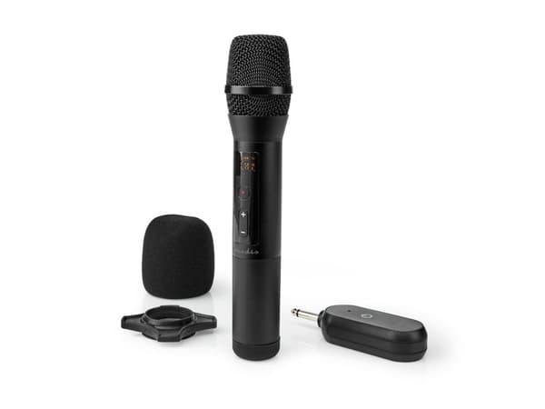 Nedis Microphones, Karaokemikrofon, -95 dB, 70 - 13000 Hz, 1000 O, Trådløs, 6.35 mm (1/4")