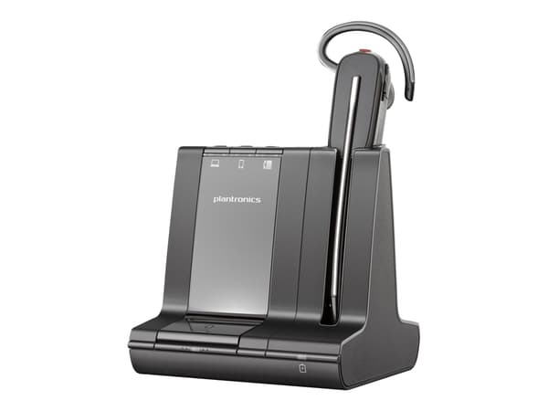 Poly Savi 8240 Office - Savi 8200 series - headset - DECT - trådlös - USB-A via DECT-adapter - svart
