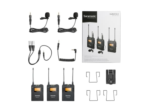 Saramonic UWMIC9-TX9+TX9+RX9, Lavaliermikrofon/mygga, 0,5%, Kabel, 3,5 mm (1/8 tum), Svart, 70 dB