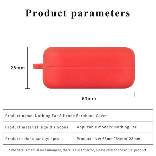 Nothing Ear 1 Skal Hörlurar Drop-proof Silikon - Röd