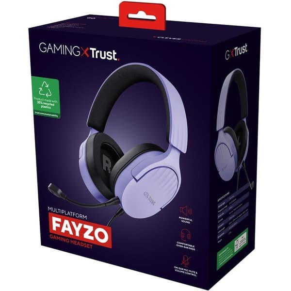 Trust Fayzo Gaming Hörlurar Eco - Lila