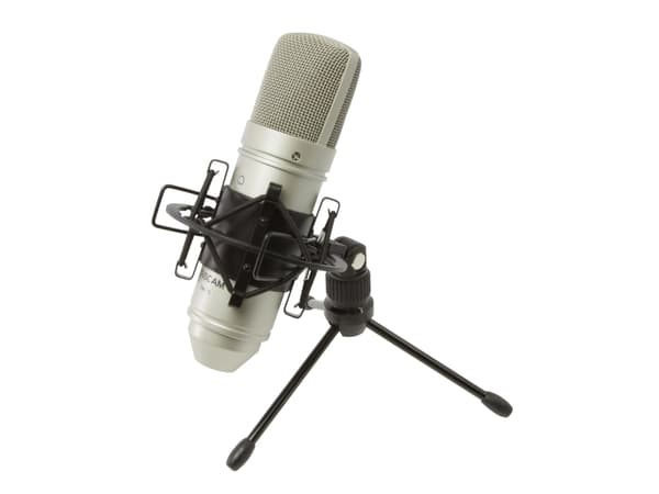 Tascam TM-80, studiomikrofon, 20 - 20 000 Hz, 1000 ohm (O), 38 mV/Pa, gull, 1,8 m