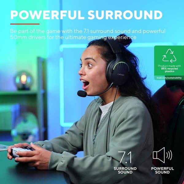 Trust Gaming Hörlurar Fayzo  - Svart