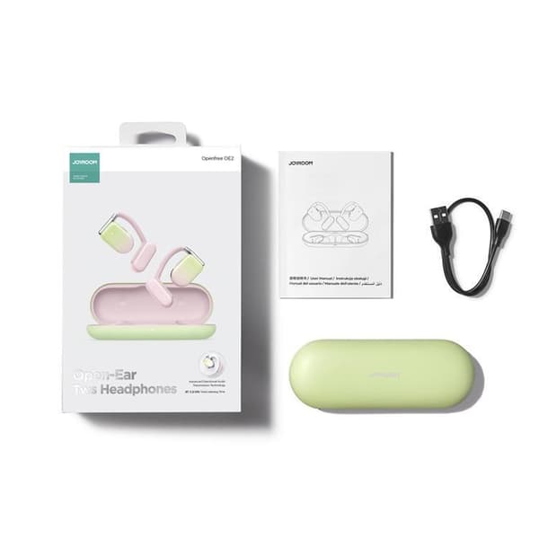 Joyroom Openfree TWS Trådlösa On-Ear Hörlurar - Rosa