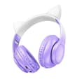 Miniatyrbild 2 av 3: Hoco Bluetooth On-Ear Hörlurar Cat Ear - Lila Grape