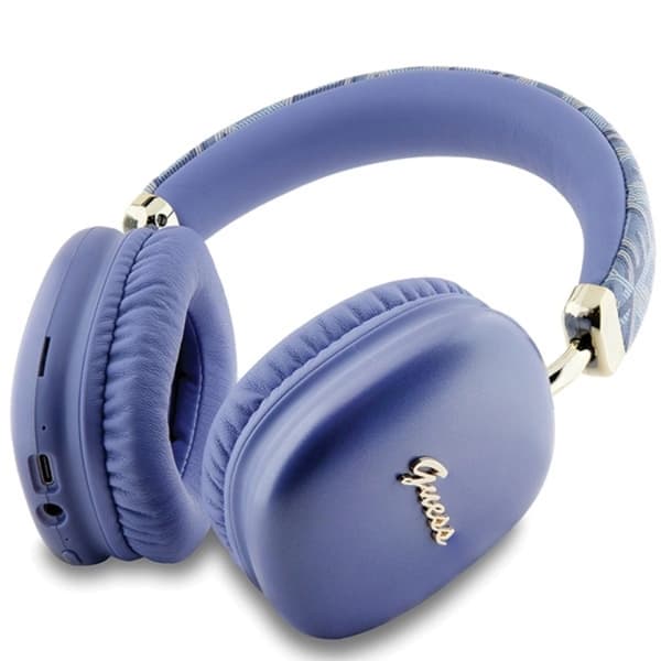 Guess On-ear Hörlurar Bluetooth GCube Metallic Script Logo - Lila
