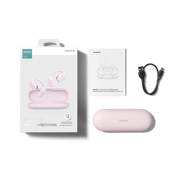 Joyroom Openfree Trådlösa On-Ear Hörlurar - Rosa