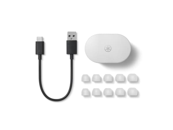YAMAHA TW-E7BWH True wireless earbuds with mic, white