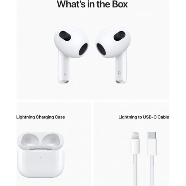 Apple AirPods (3rd generation) med Lightning-laddningsfodral -2022