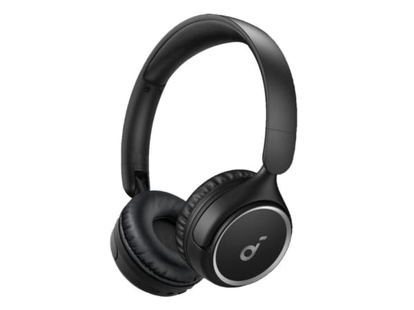Soundcore H30i - Hörlurar med mikrofon - på örat - Bluetooth - trådlös, kabelansluten - 3,5 mm kontakt - svart