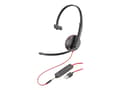 Pikkukuva 1 / 2: Poly Blackwire 3215 - Blackwire 3200 Series - kuulokkeet - on-ear - langalliset - aktiivinen melunvaimennus - 3,5 mm:n liitin, USB-A - musta - Skype