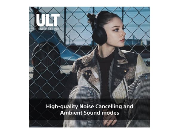 Sony WH-ULT900N - Ult Power Sound Series - kuulokkeet mikrofonilla - täysikokoiset - Bluetooth - langaton, langallinen - aktiivinen melunvaimennus -