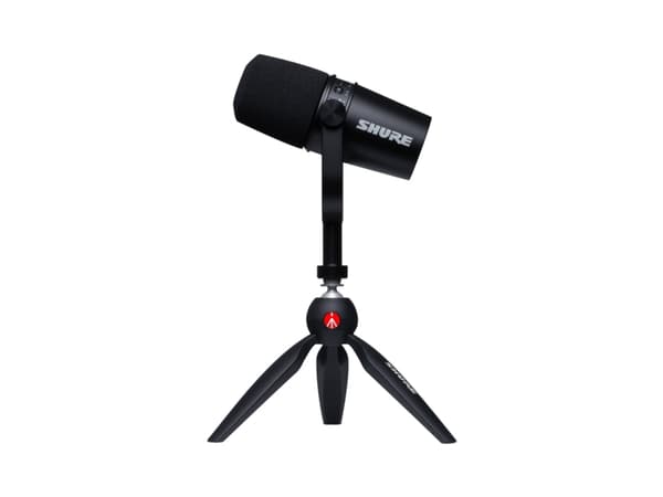 Shure MV7+-K - Mikrofon - 3-stifts XLR, USB - svart - MFi Certified