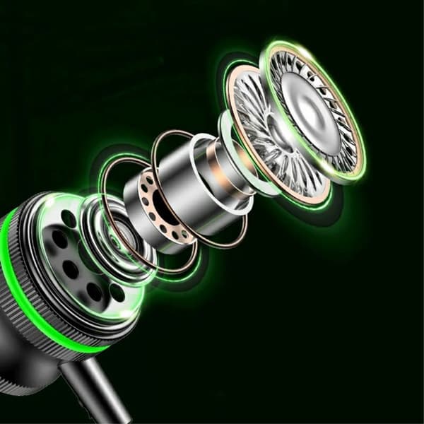 USB-C hovedtelefon med mikrofon magnetisk in-ear gaming - Sort