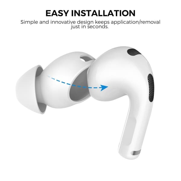 For AirPods 3 støyreduserende ørepropper Silikondeksel M