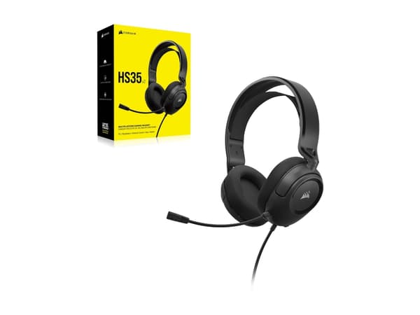 CORSAIR Gaming HS35 v2 - Headset - fullstorlek - kabelansluten - 3,5 mm kontakt - kol